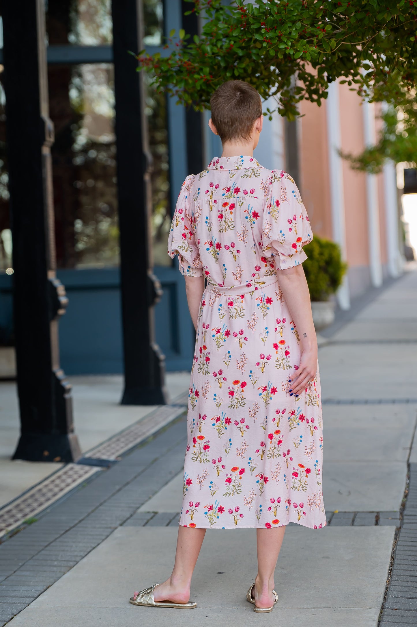 Elodie Floral Button Down Dress