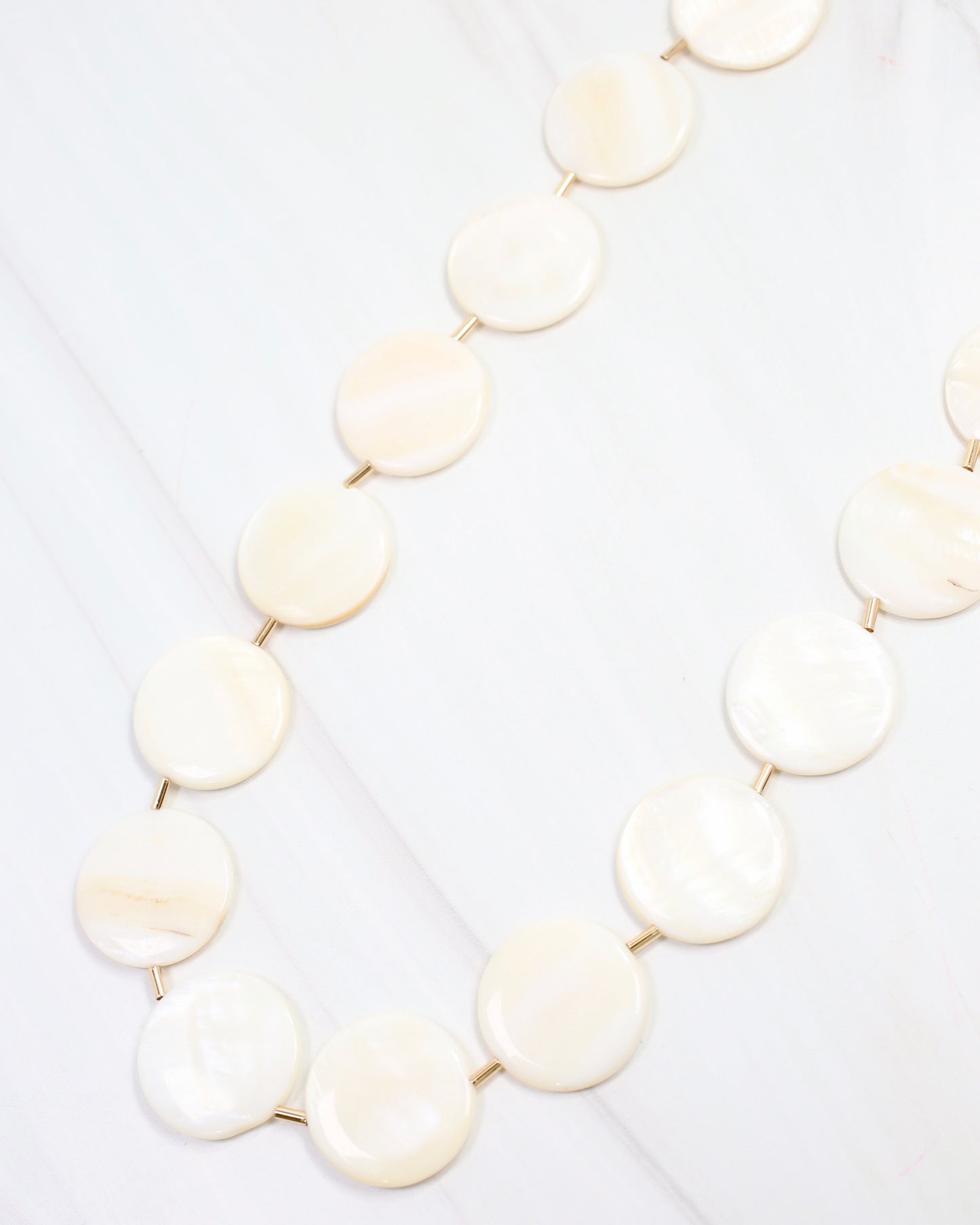 Duxbury Shell Disc Necklace Ivory