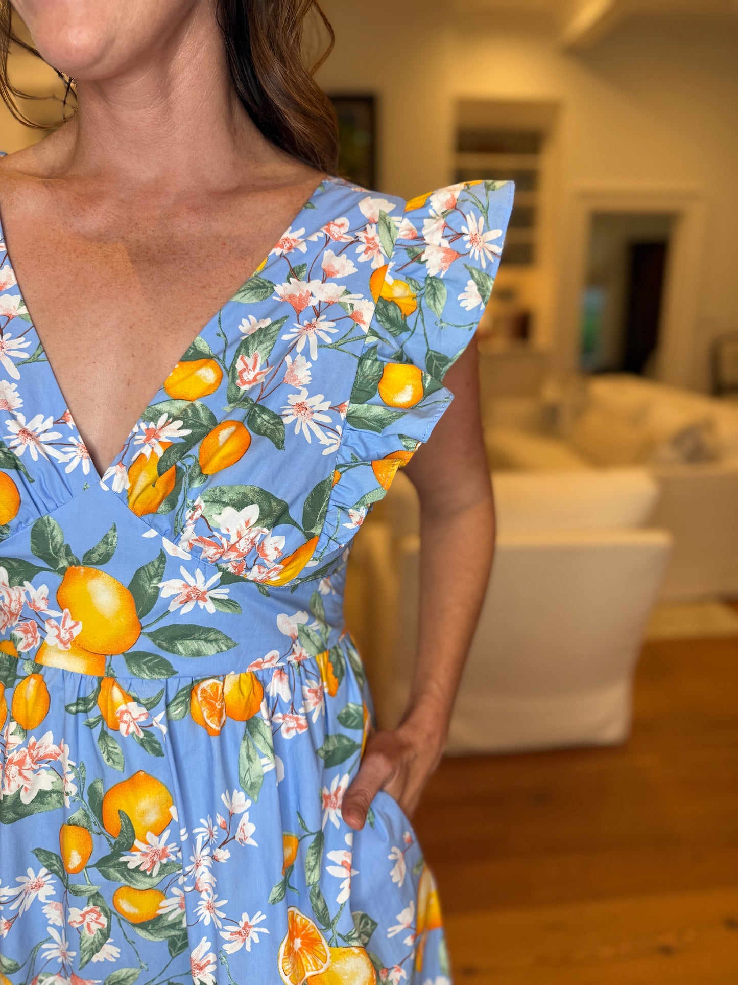 When Life Gives You Lemons Printed Maxi Dress