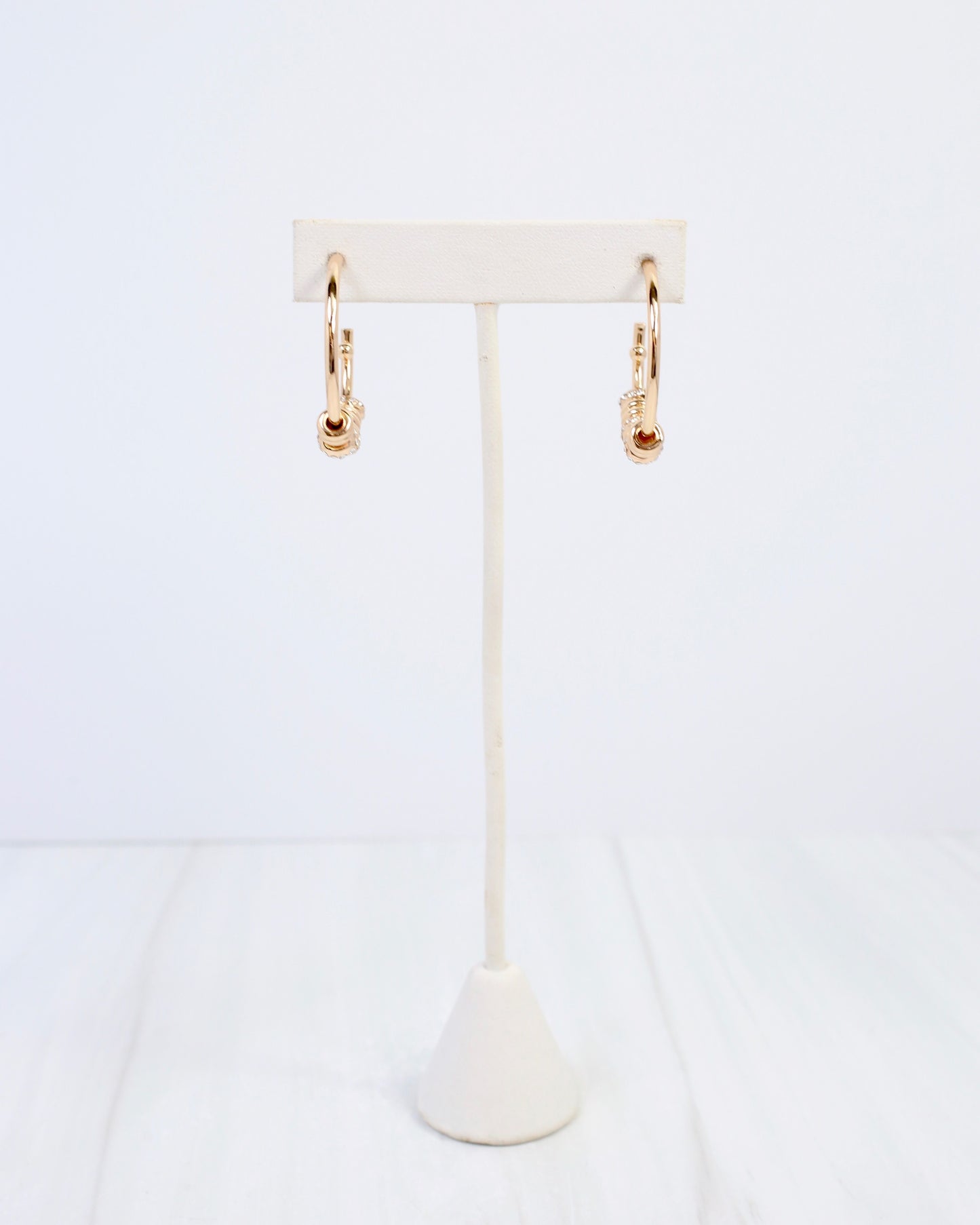 Dearborn Embellished Hoop Earring Gold