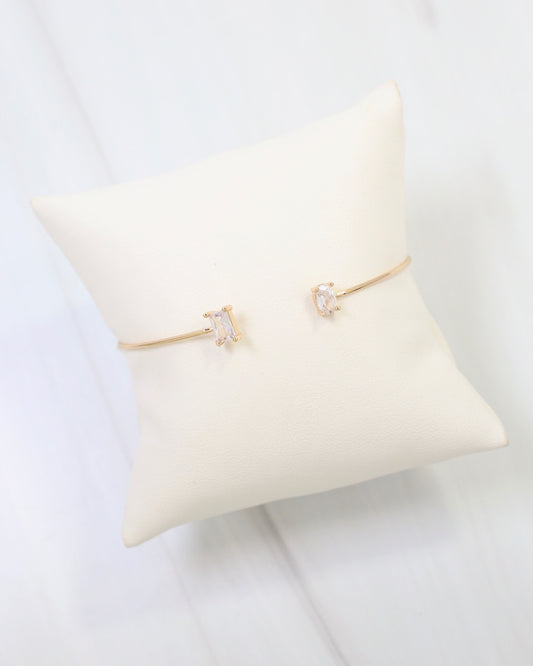 Truro CZ Cuff Bracelet Gold