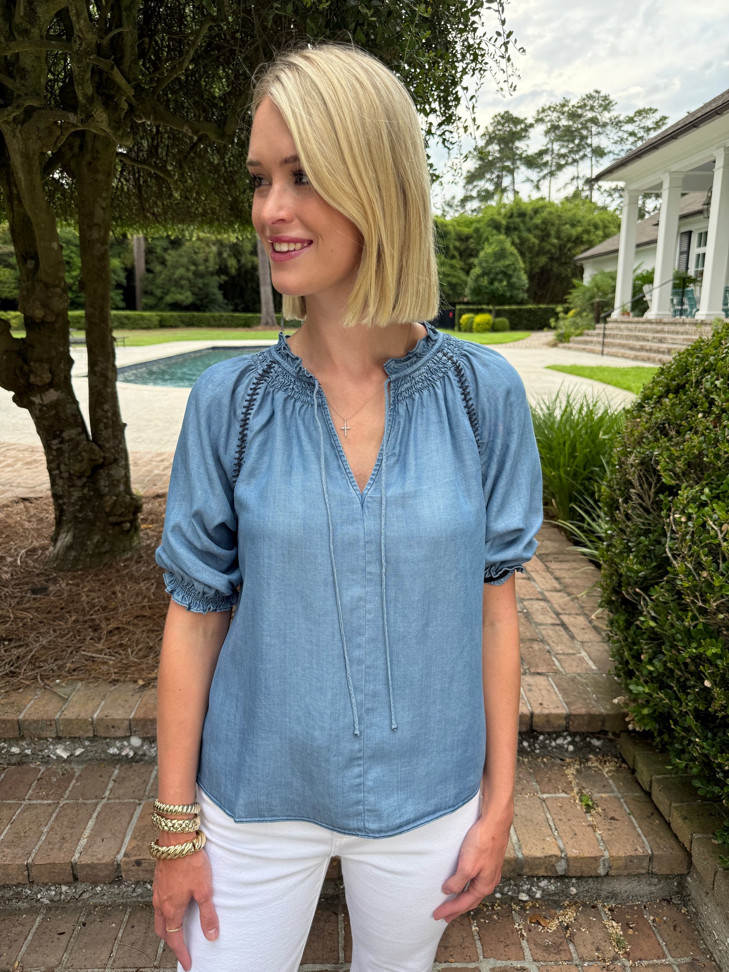 Callie Chambray Top