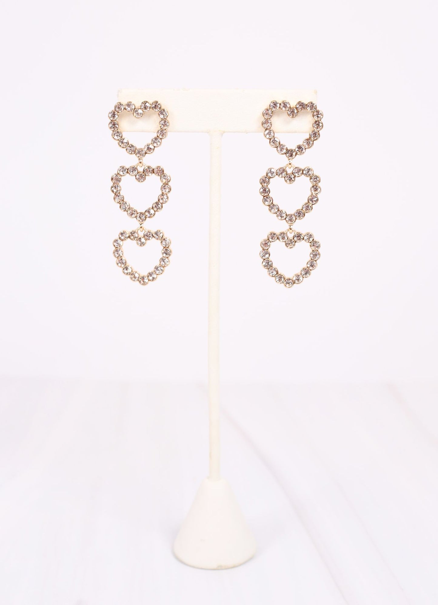 Forever Yours CZ Heart Earring Clear