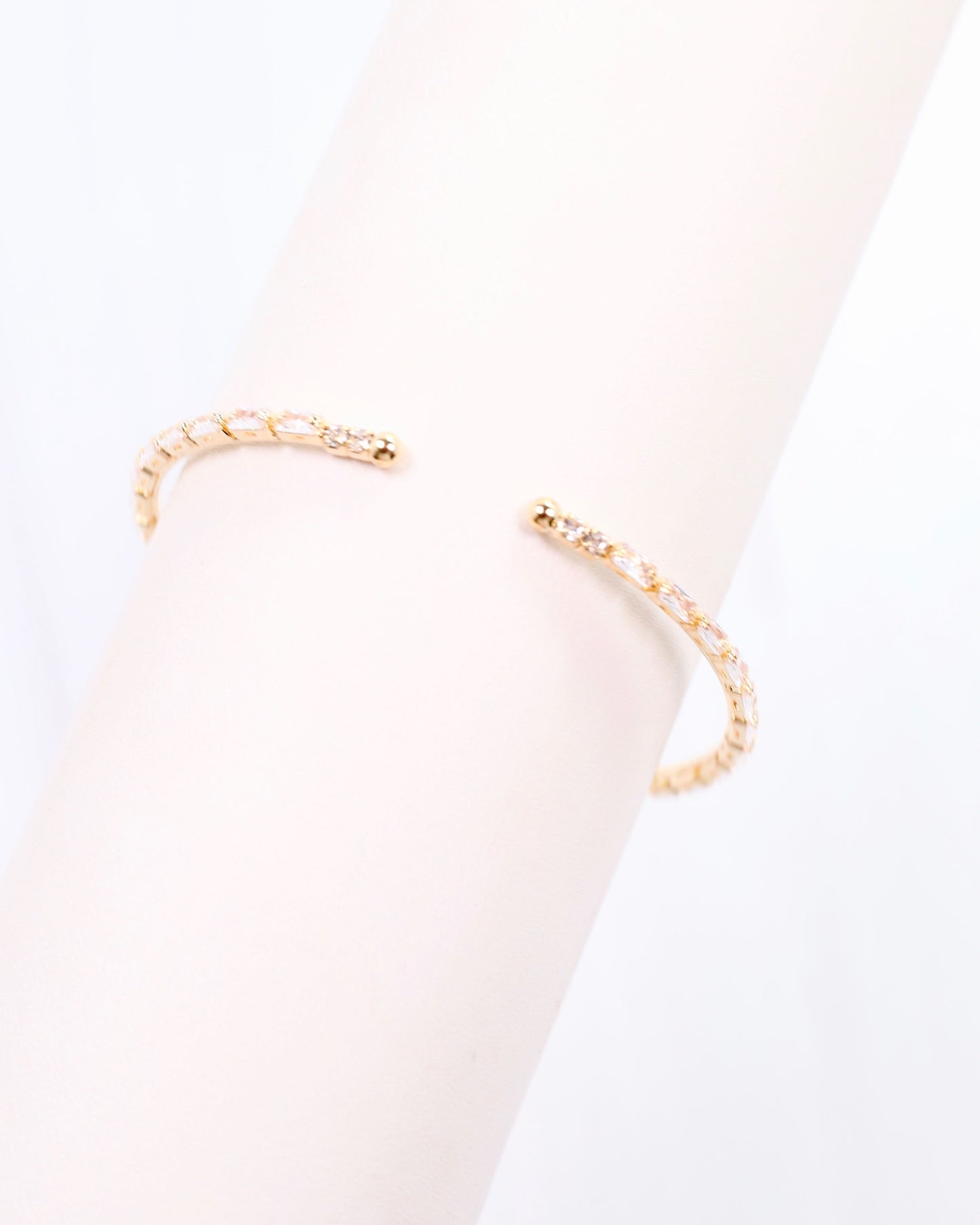 Hawthorne CZ Cuff Bracelet Gold
