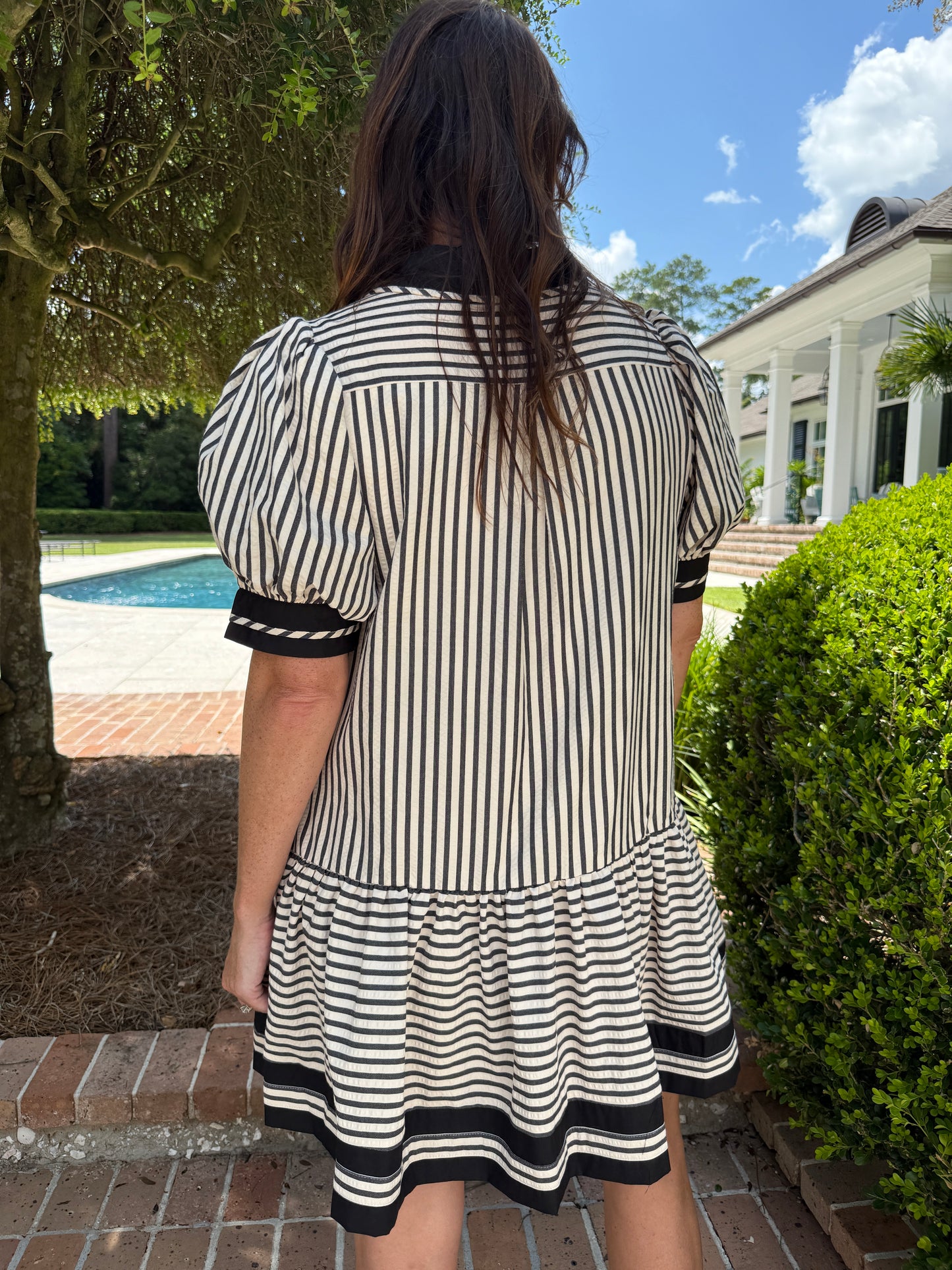Cameron Black Stripe Dress