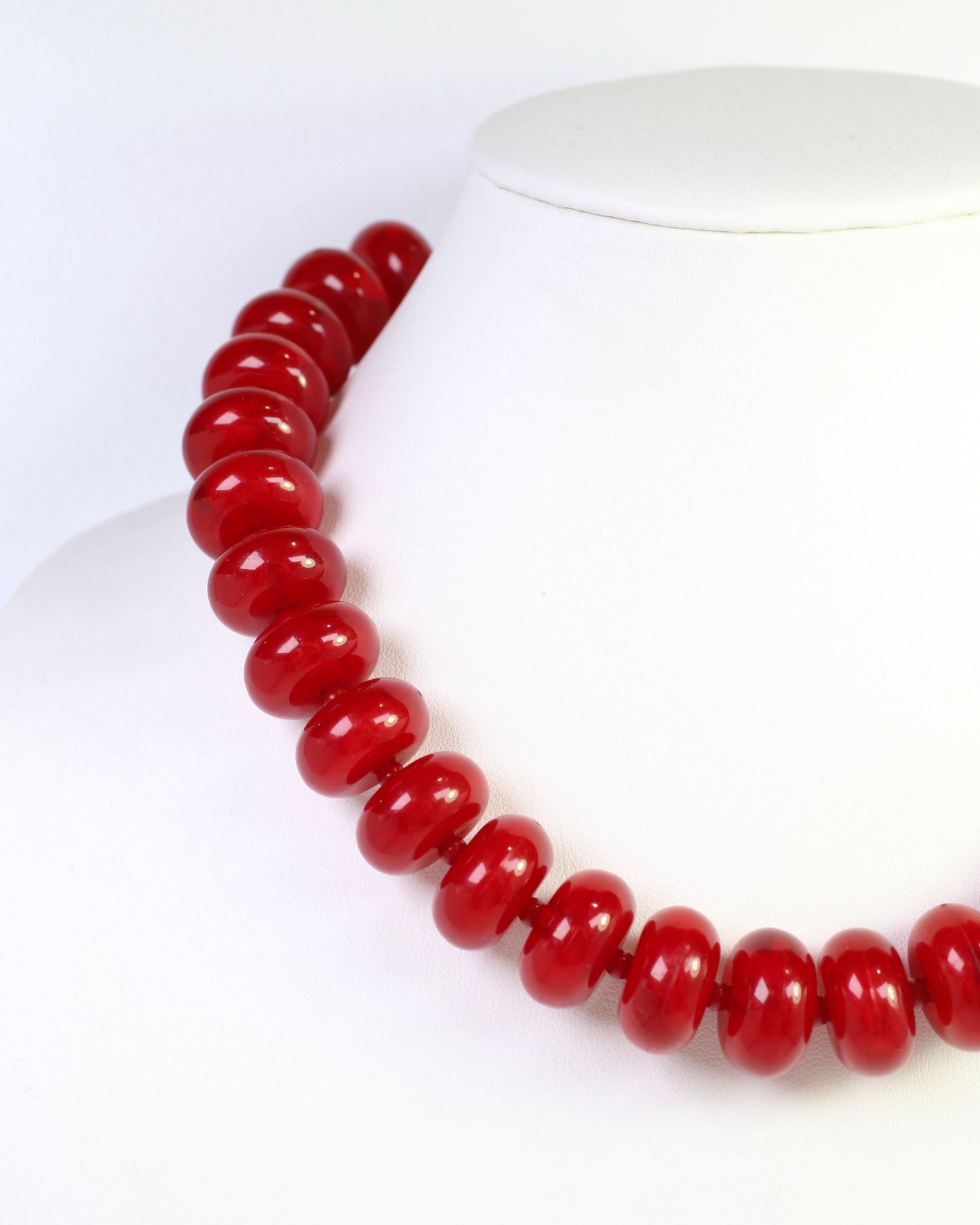 Davis Beaded Necklace Red