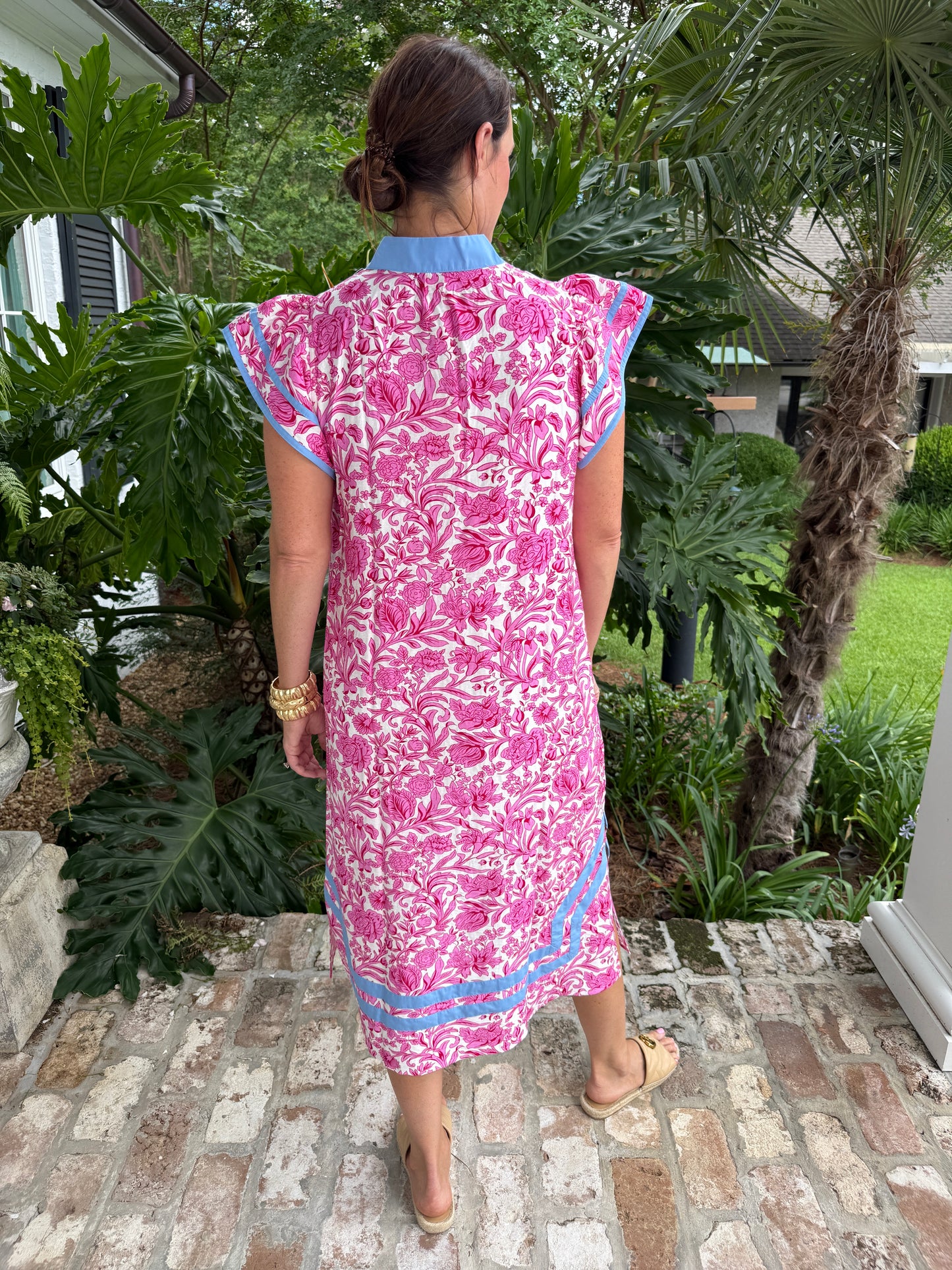 Charleston Floral Maxi- Pink