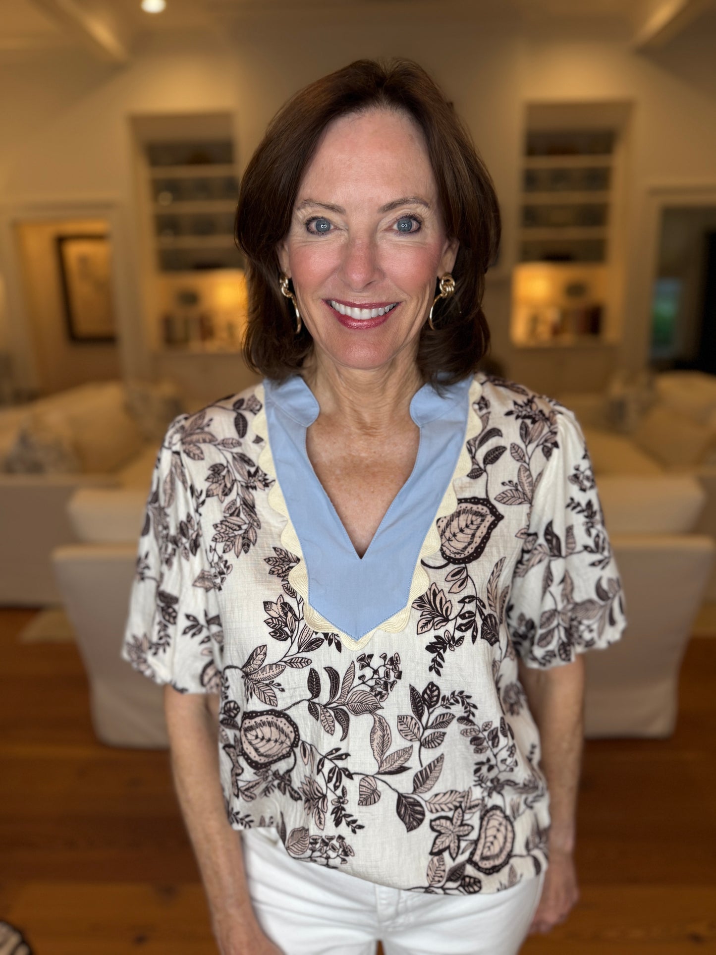 Get My Way Cream Floral Blouse