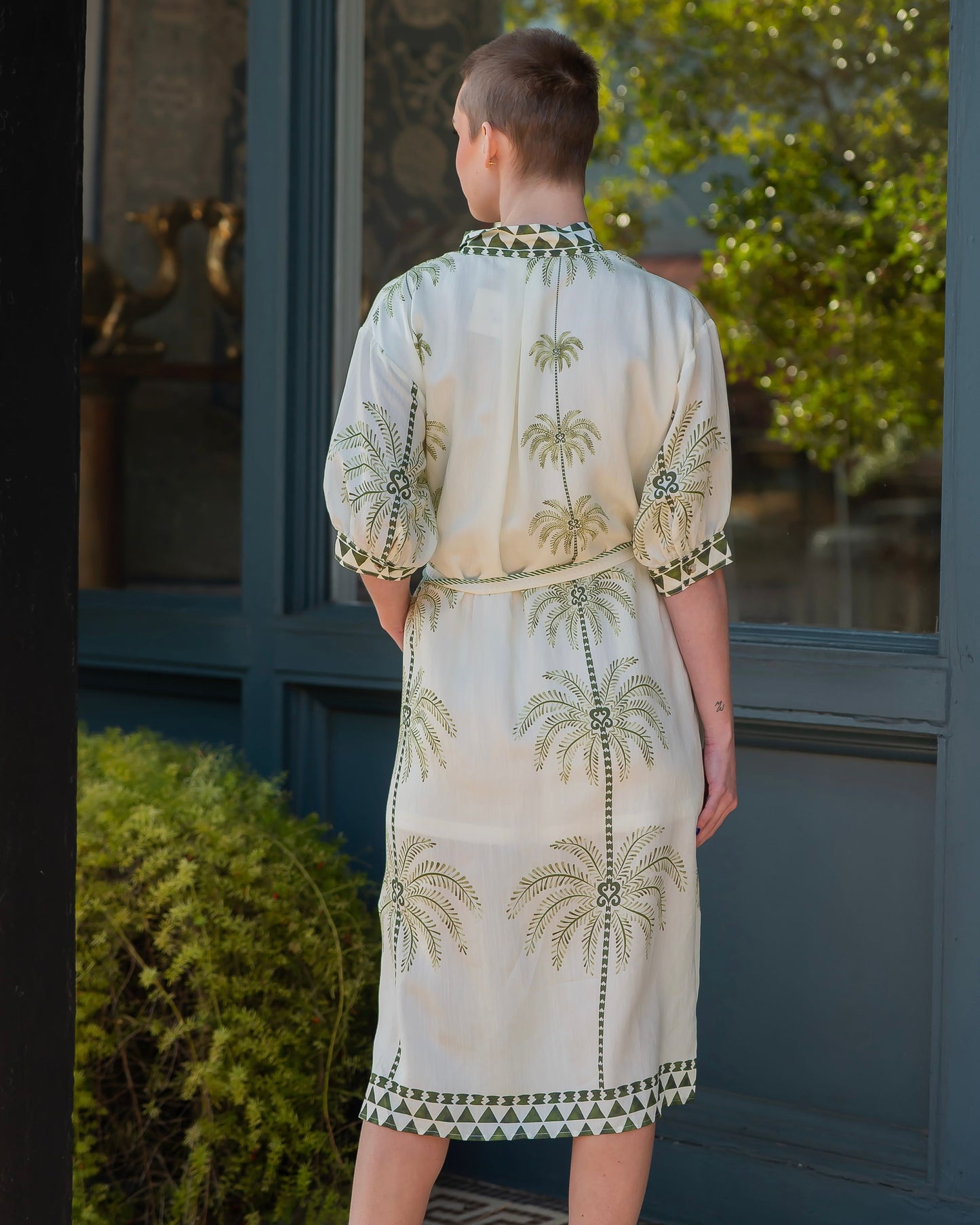 Briar Palm Tree Printed Dress