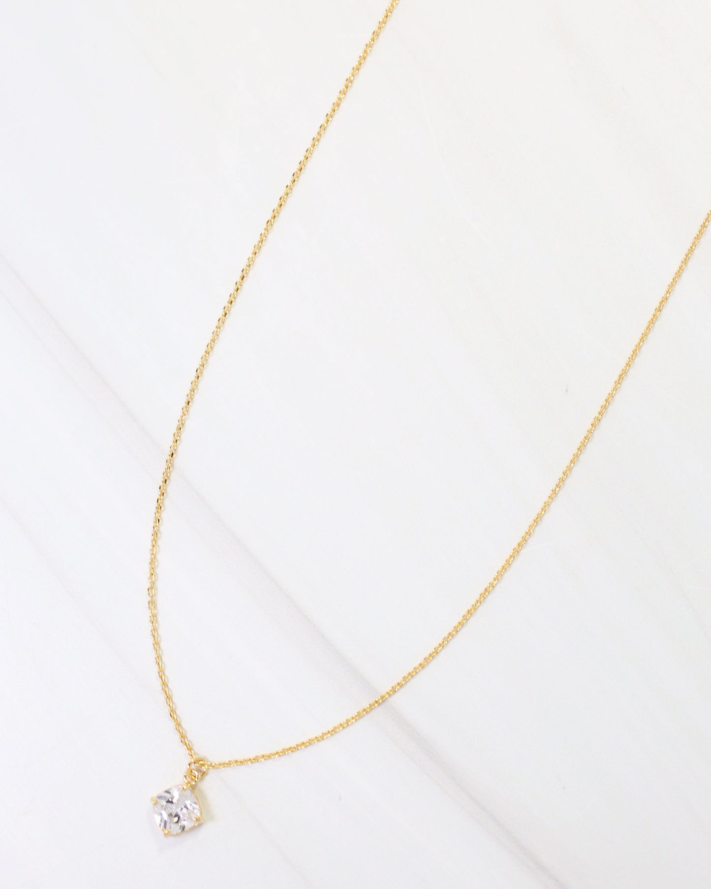 Lakewood CZ Pendant Necklace WR Gold