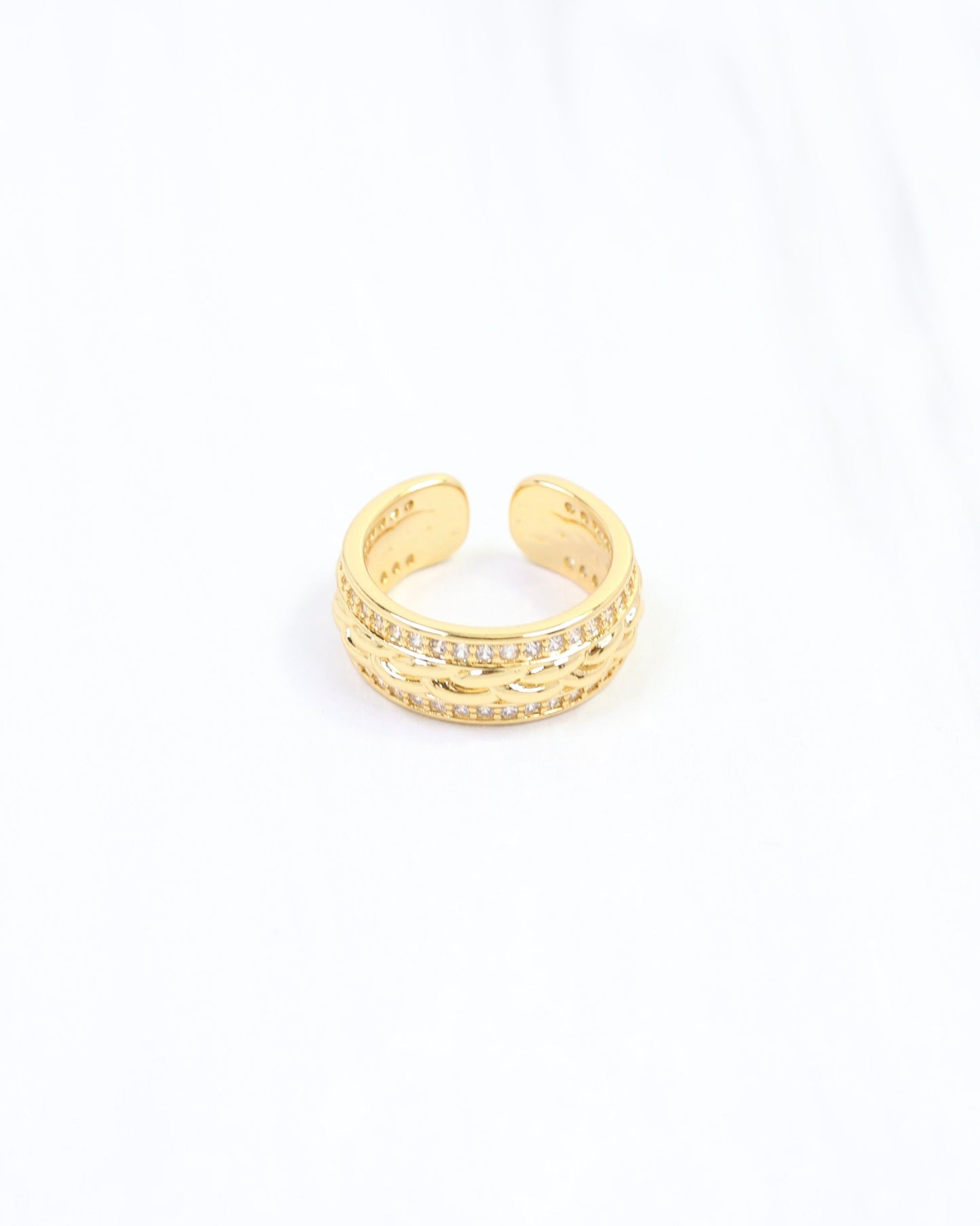 Nika CZ Rope Ring WR Gold