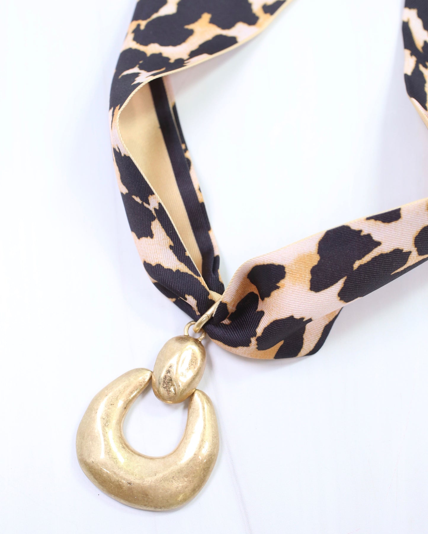 Galena Horseshoe Charm Worn Gold