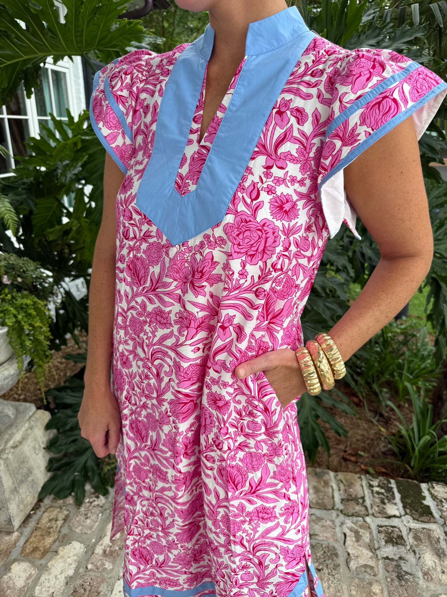 Charleston Floral Maxi- Pink