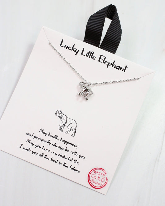 Lucky Elephant Necklace Silver