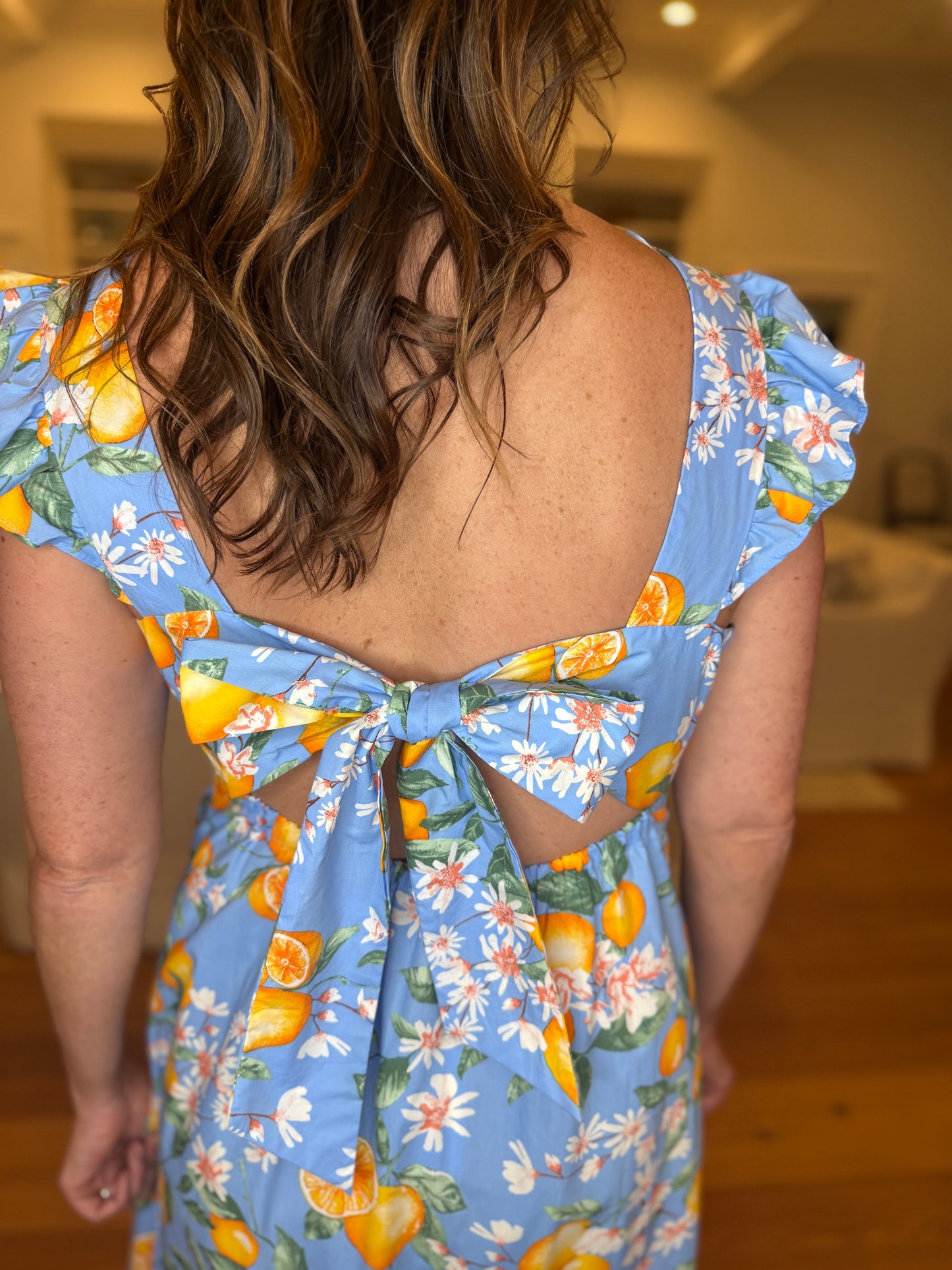 When Life Gives You Lemons Printed Maxi Dress