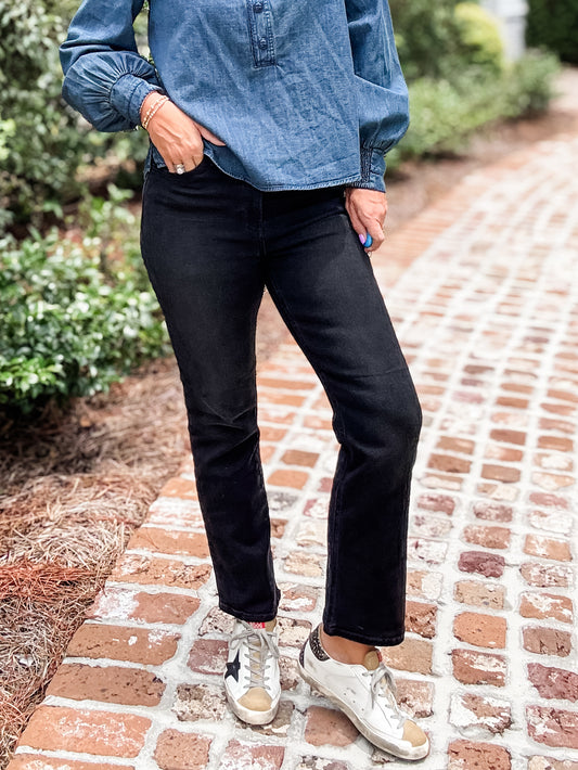 Just Black Denim High Rise Soft Stretchy Straight