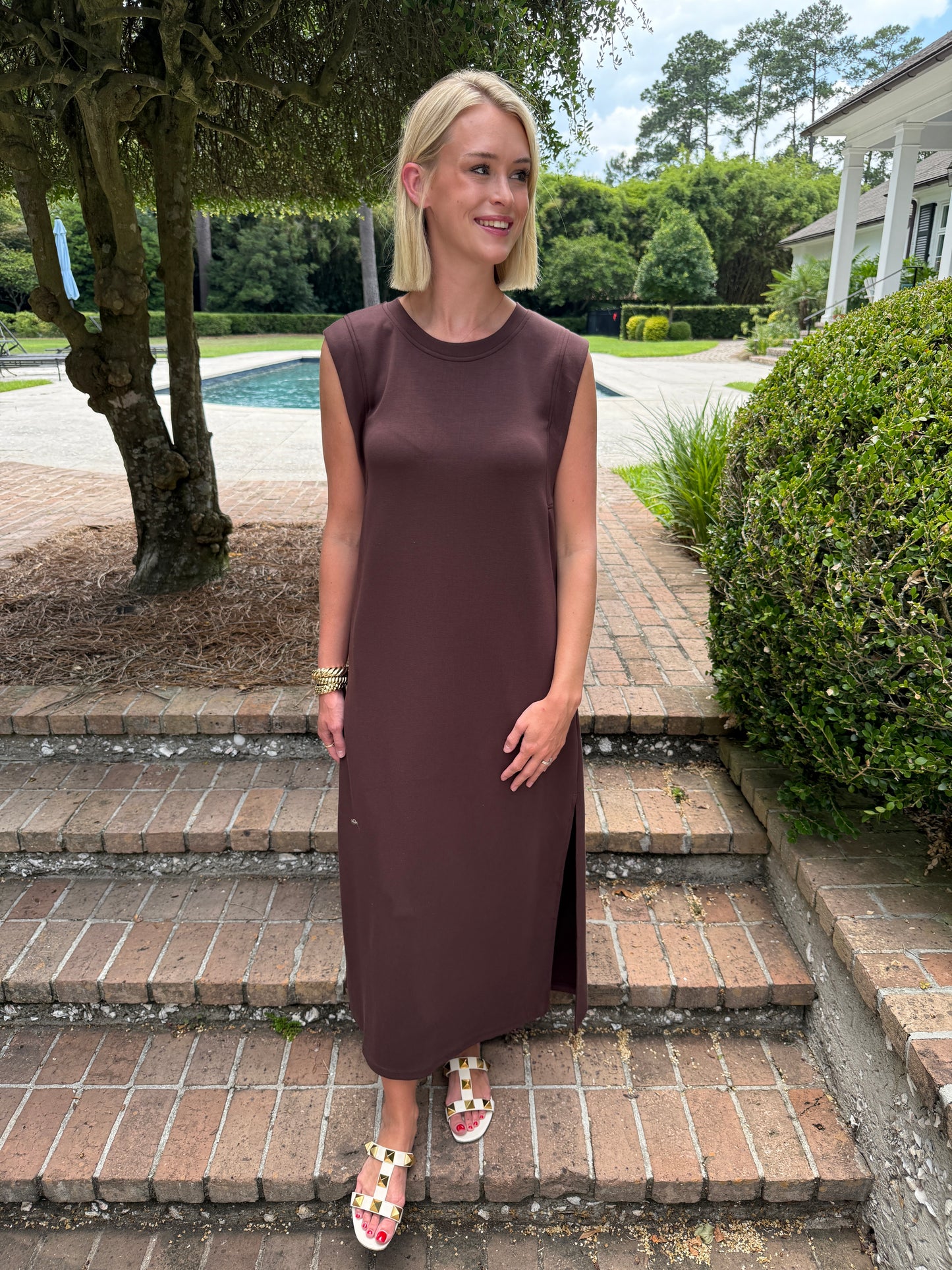 Hopkins Knit Pullover Dress - Brown