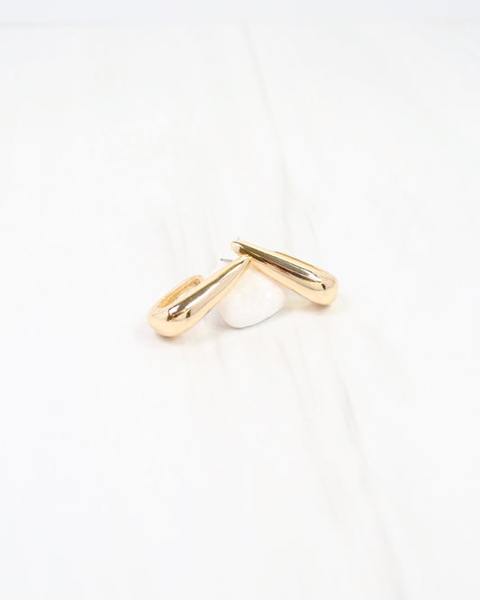 Winston Sleek Oval Hoop Earring Gold