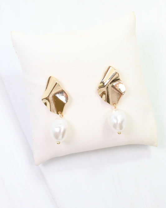 Torrington Pearl Drop Earring Gold