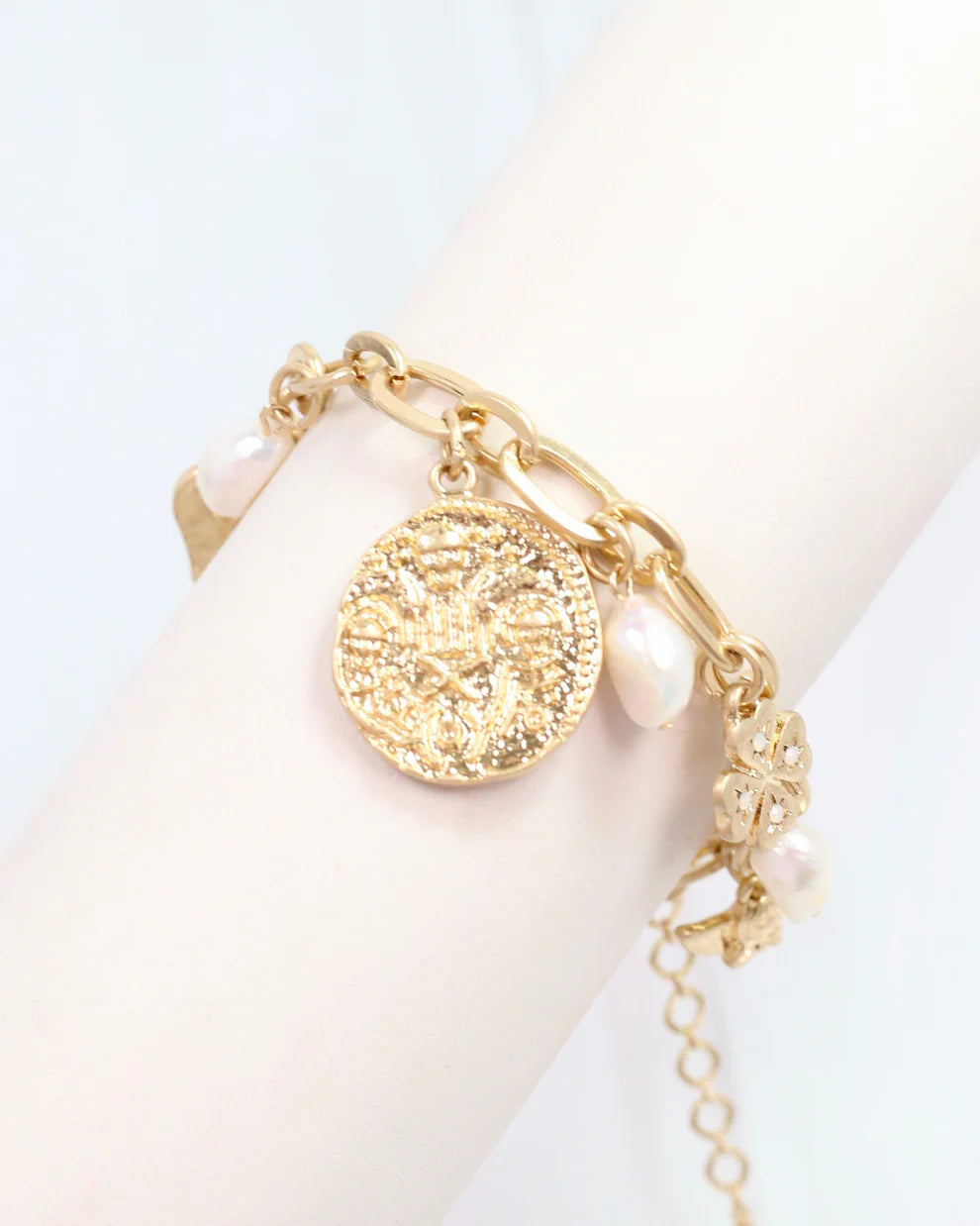 McCormick Charm Bracelet Worn Gold