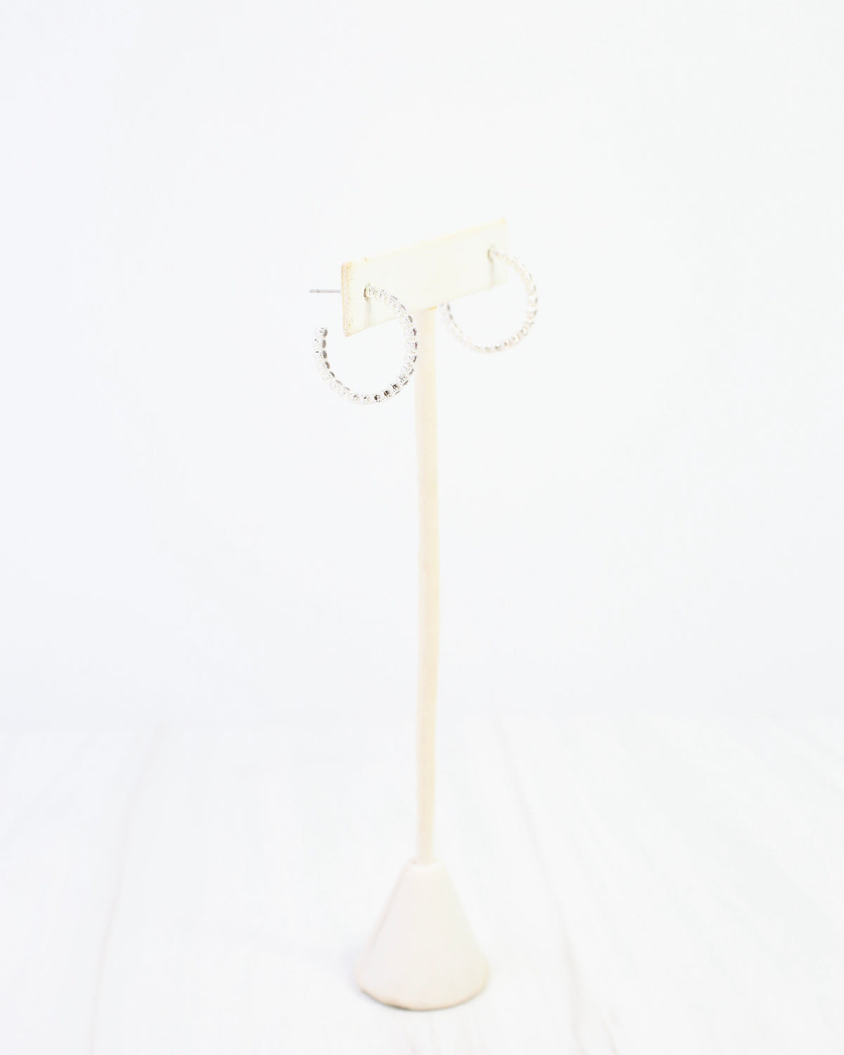 James CZ Pave Hoop Earring WR Silver