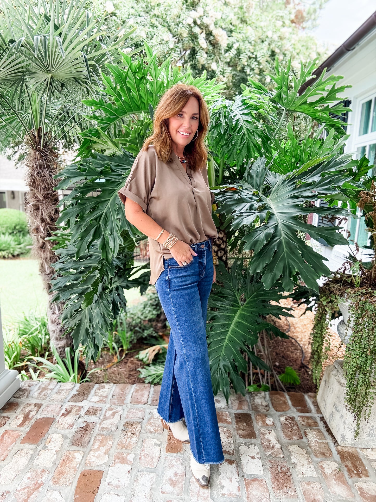 Risen Jeans Mid Rise Wide Jeans