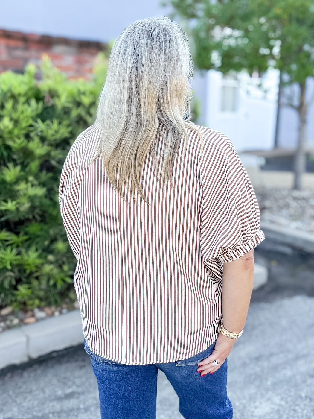 Stroud Caramel Striped Top
