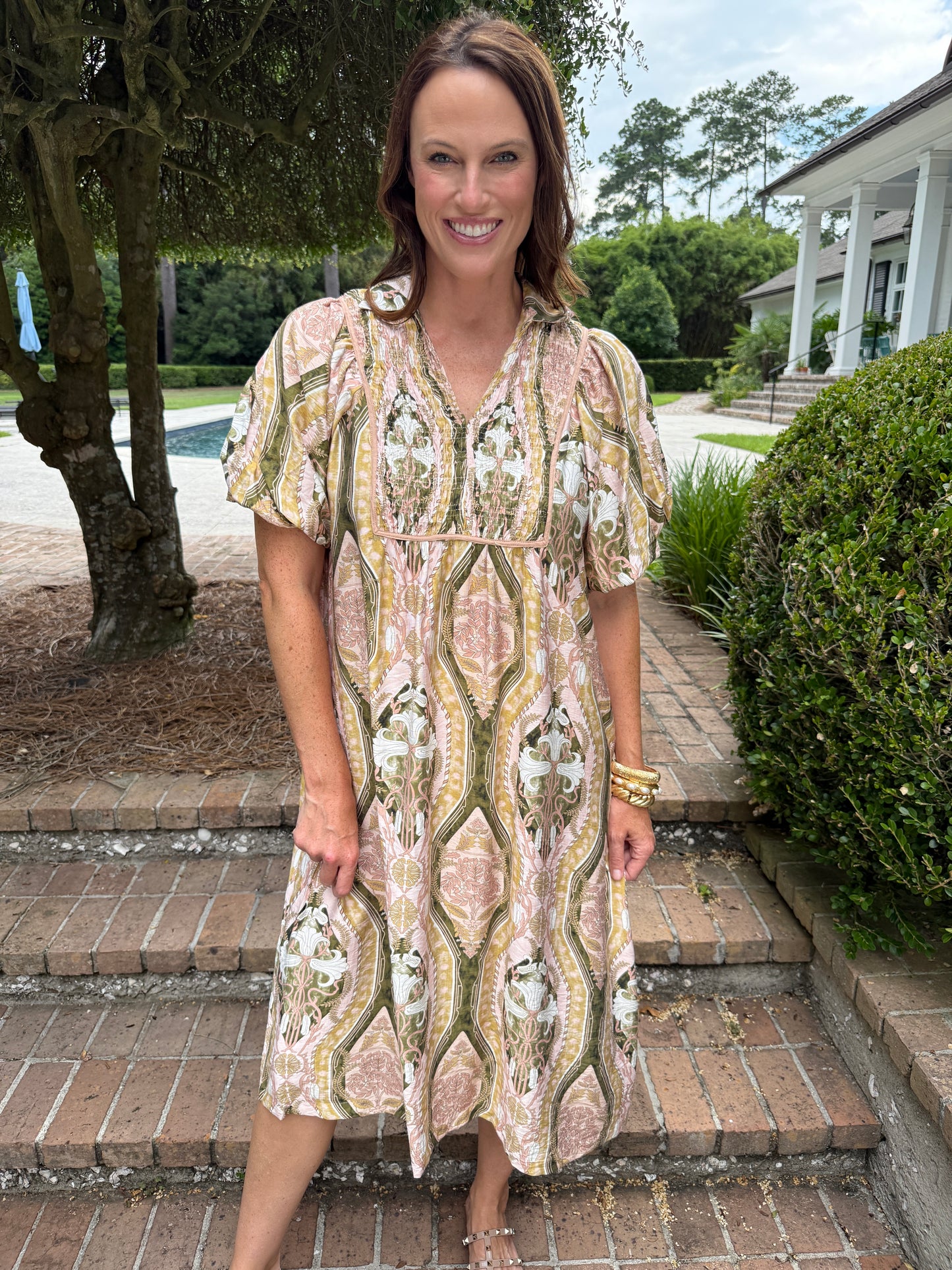 Presleigh Printed Midi Dress