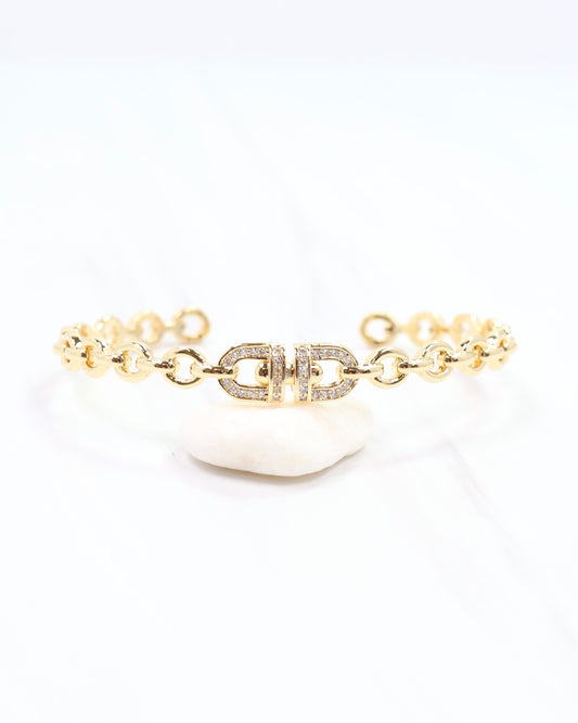 Genevieve Cuff Bracelet Gold
