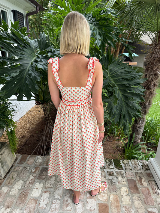 Oleander Floral Print Maxi