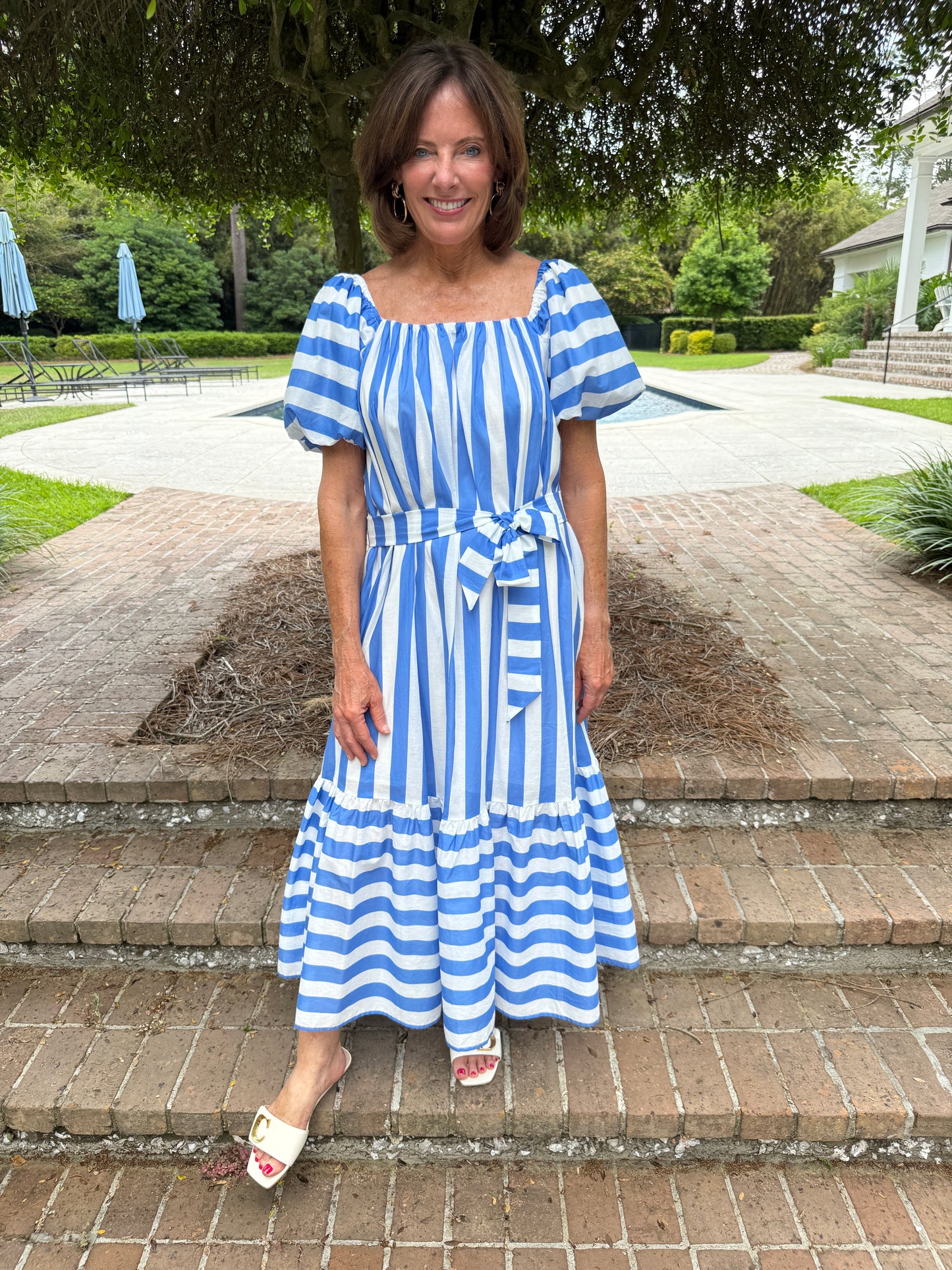 Scarlett Blue Stripe Maxi Dress