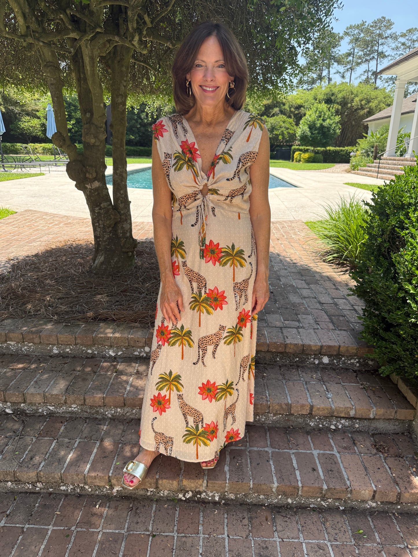 Susanna Safari Printed Maxi Dress