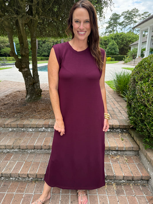 Hopkins Knit Pullover Dress - Garnet