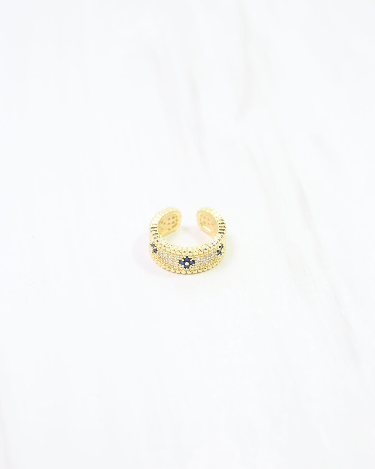 Nina Clover CZ Ring Gold