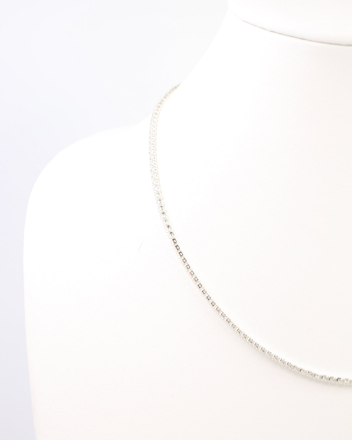 Luna Delicate CZ Tennis Necklace WR Silver