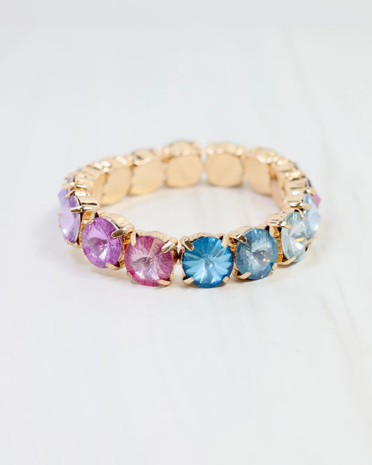 Harper Rhinestone Bracelet Purple Multi