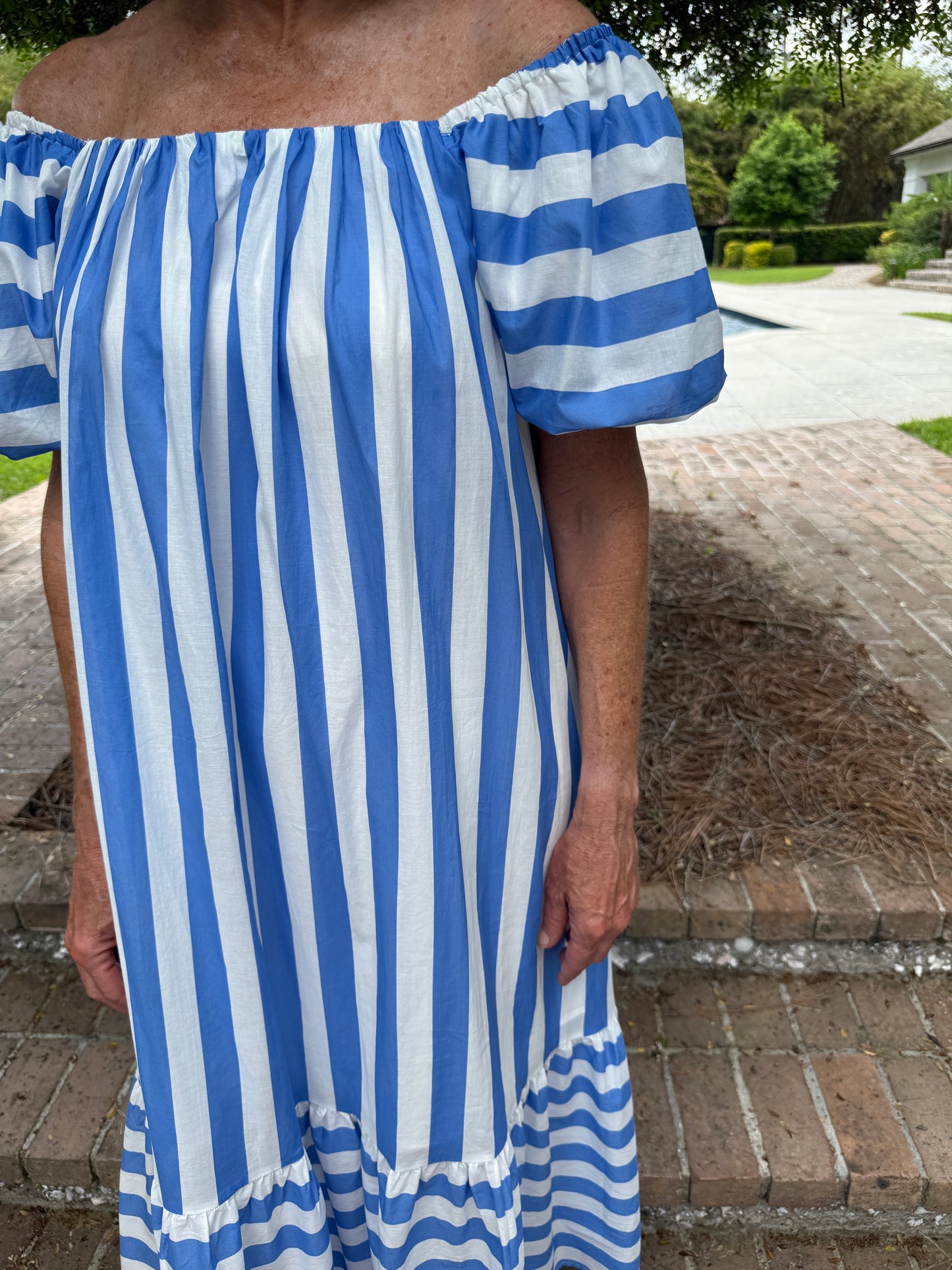 Scarlett Blue Stripe Maxi Dress