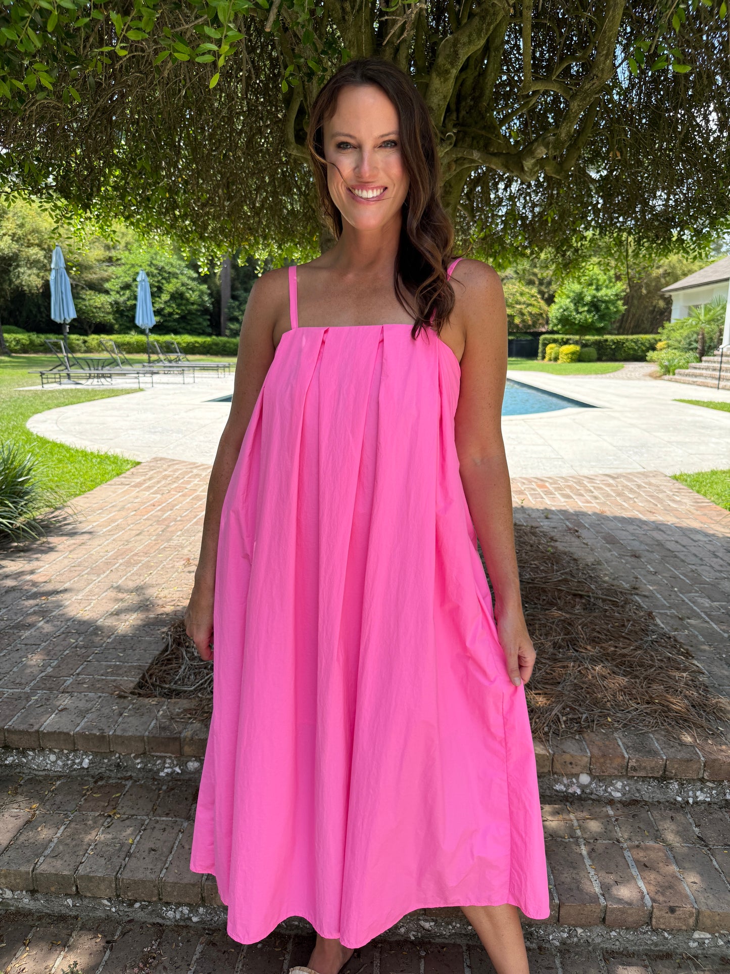 Love Is In The Air Hot Pink Midi Dress