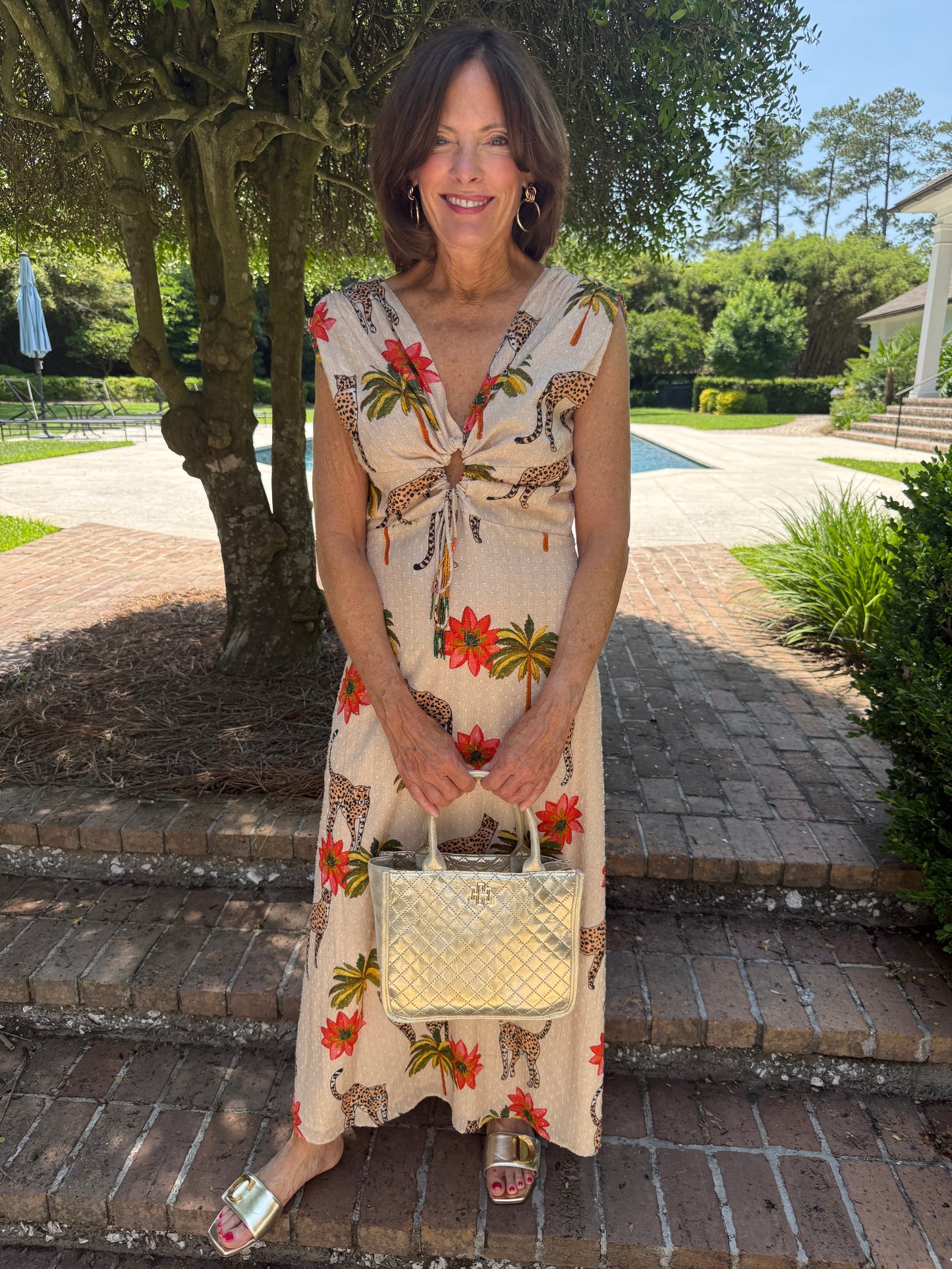Susanna Safari Printed Maxi Dress