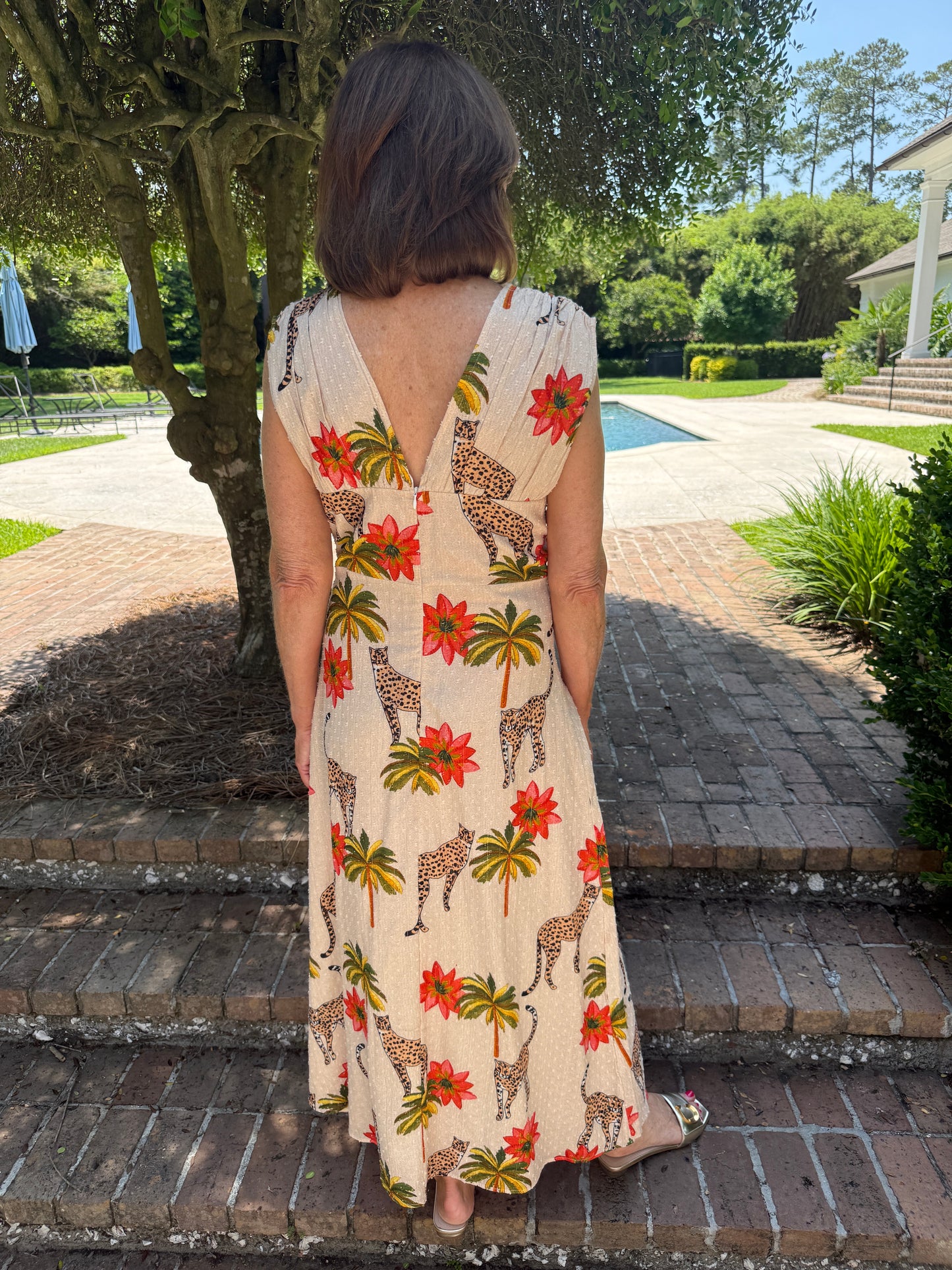 Susanna Safari Printed Maxi Dress