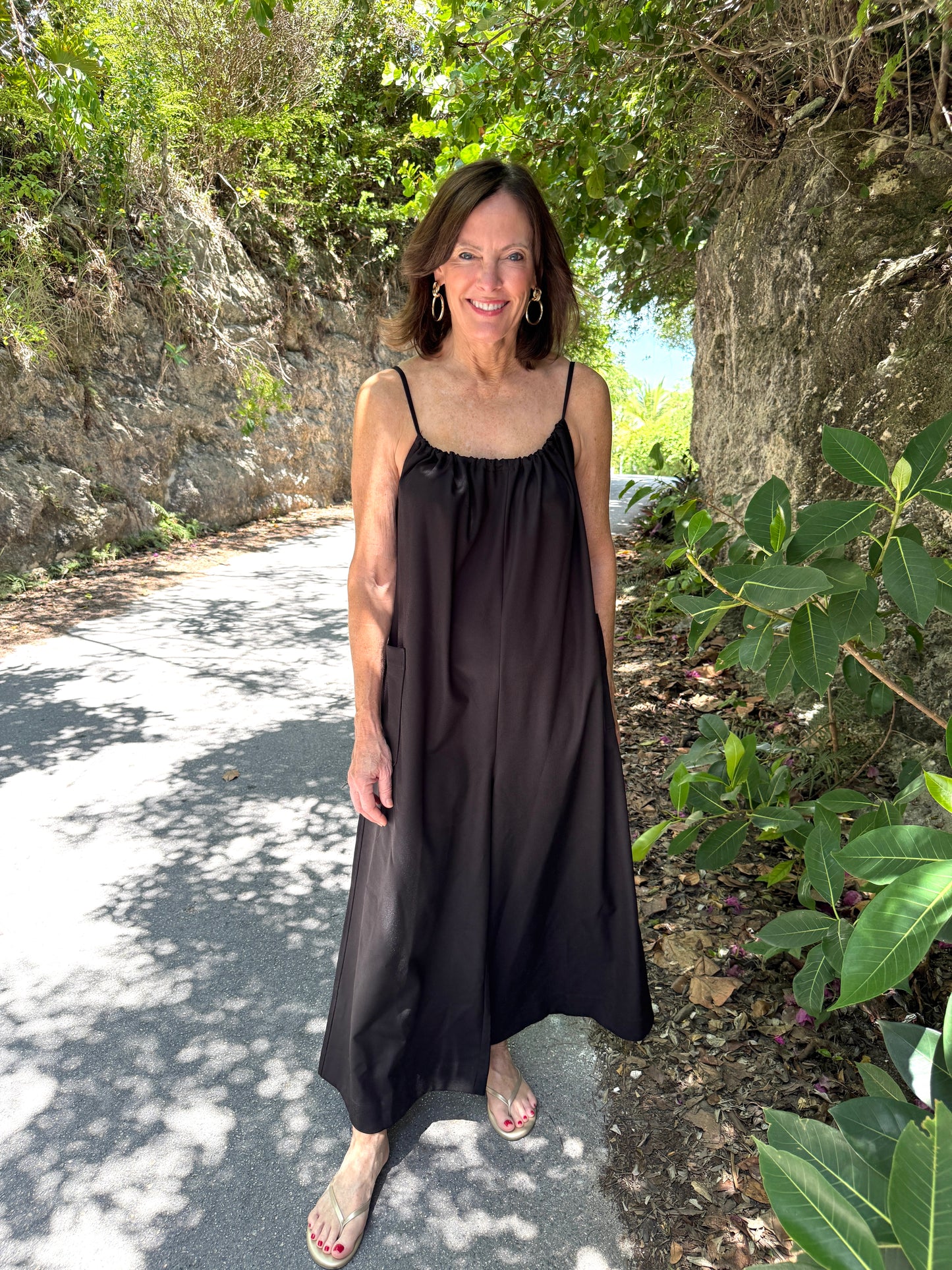 Lifted Spirit Wide-Leg Black Jumpsuit