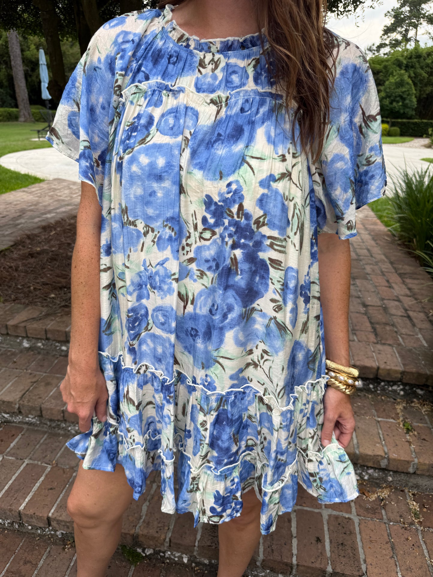Hyacinth Blue Floral Dress