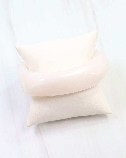 Chelsea Geometric Bangle Bracelet Ivory