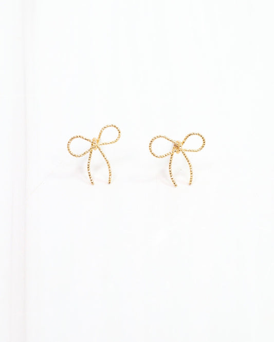 Rosaline Bow Stud Gold