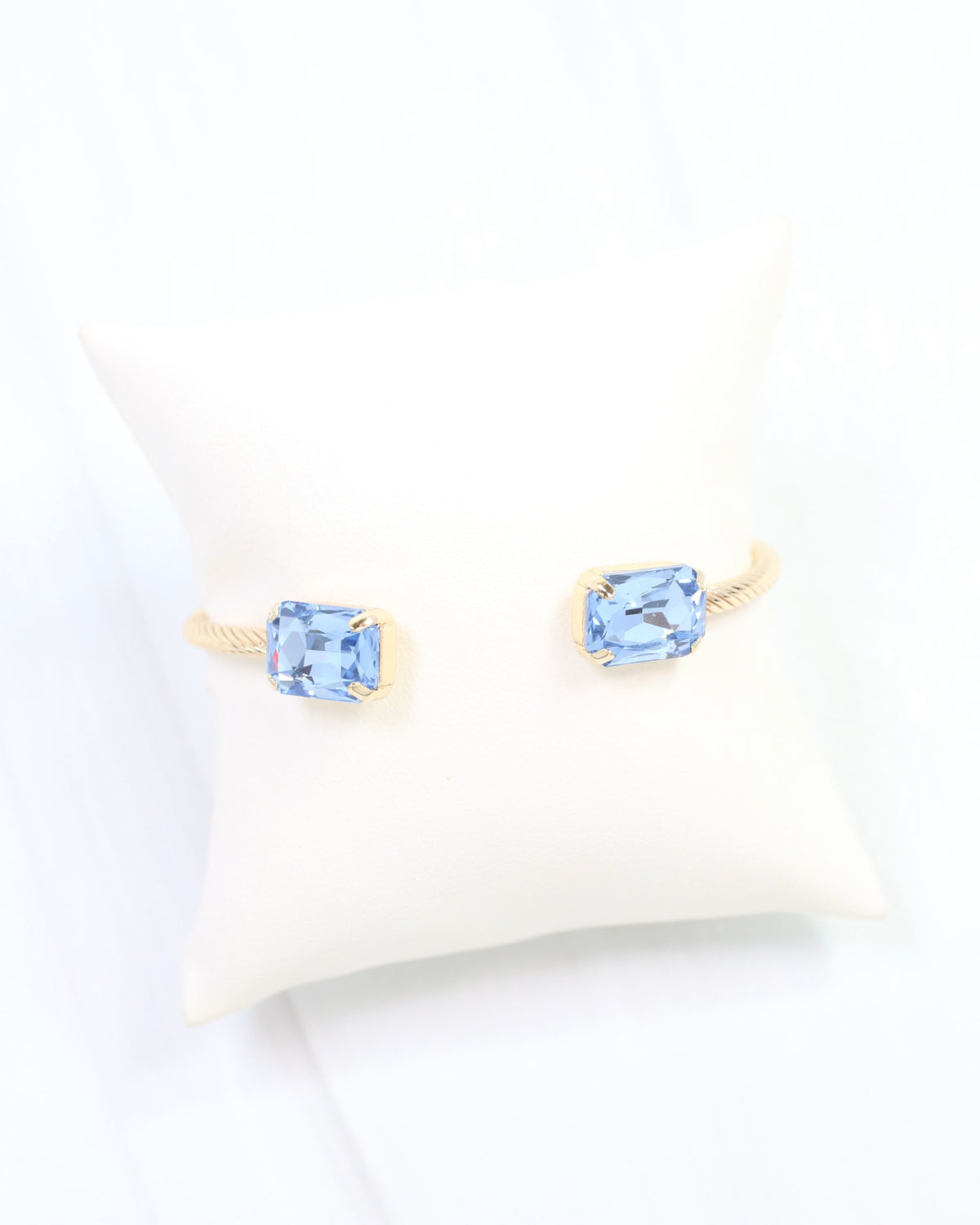 Chaveax Crystal Bangle Bracelet WR Blue