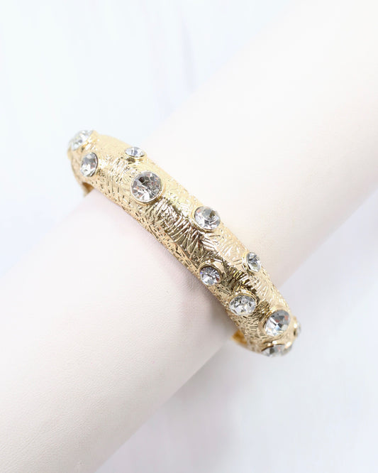 Drew Tectured Gold Bracelet Clear