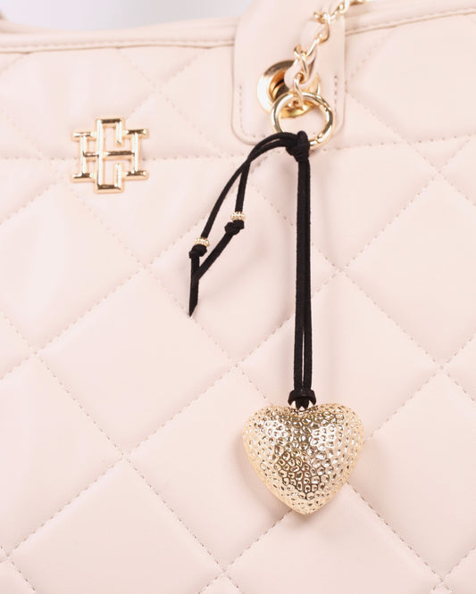 Sullivan Heart Bag Charm Gold