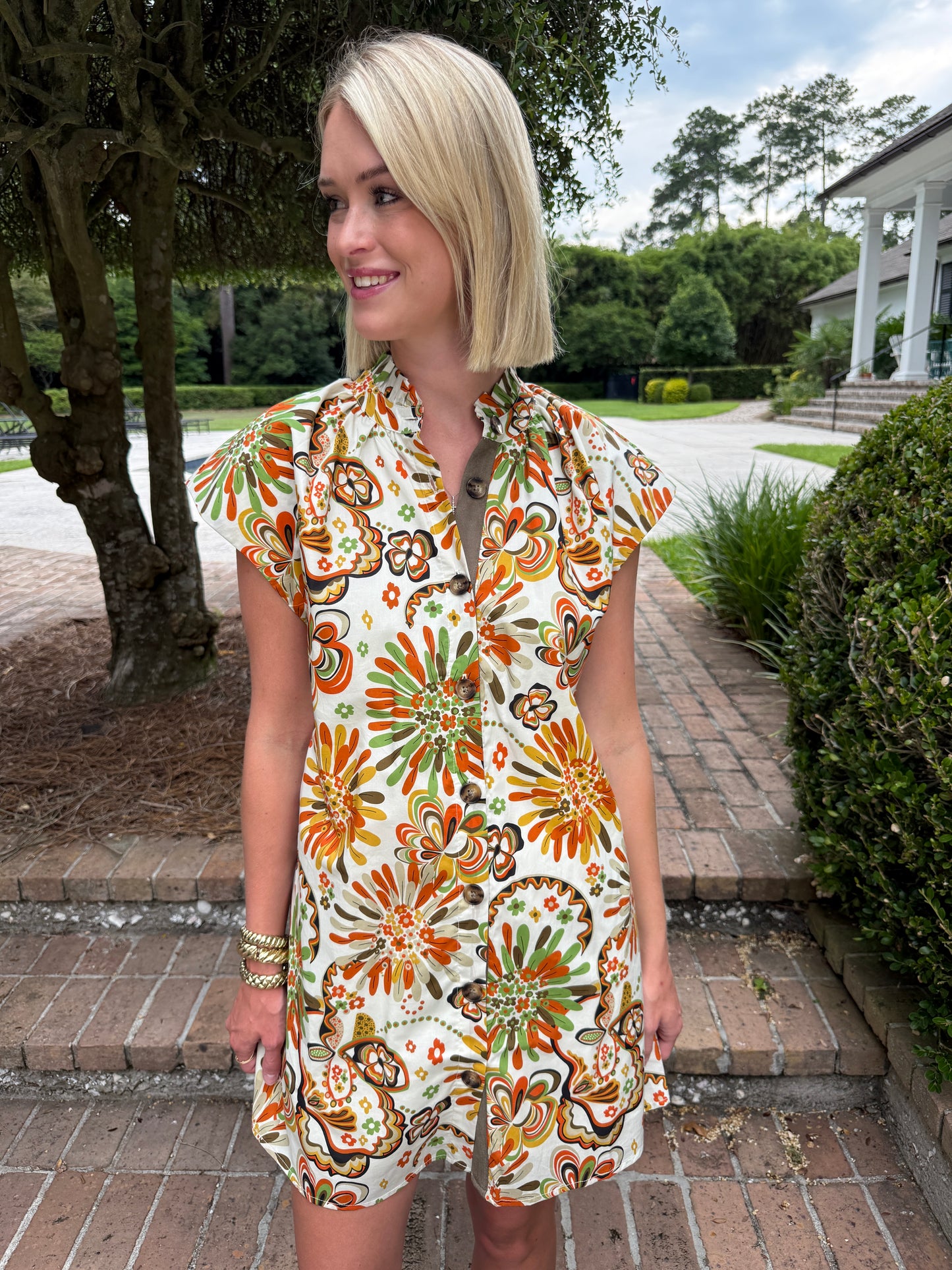 Brady Retro Floral Dress
