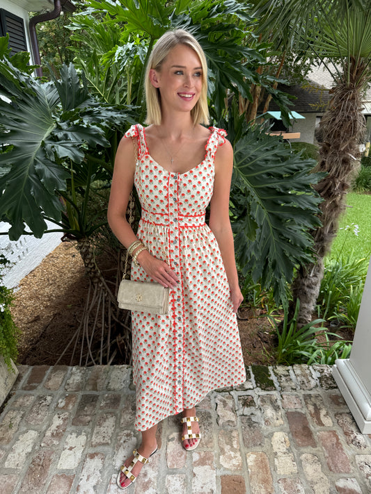 Oleander Floral Print Maxi