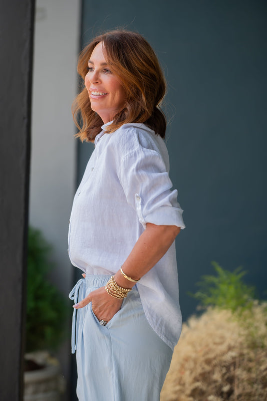 Island Life Linen Shirt - White